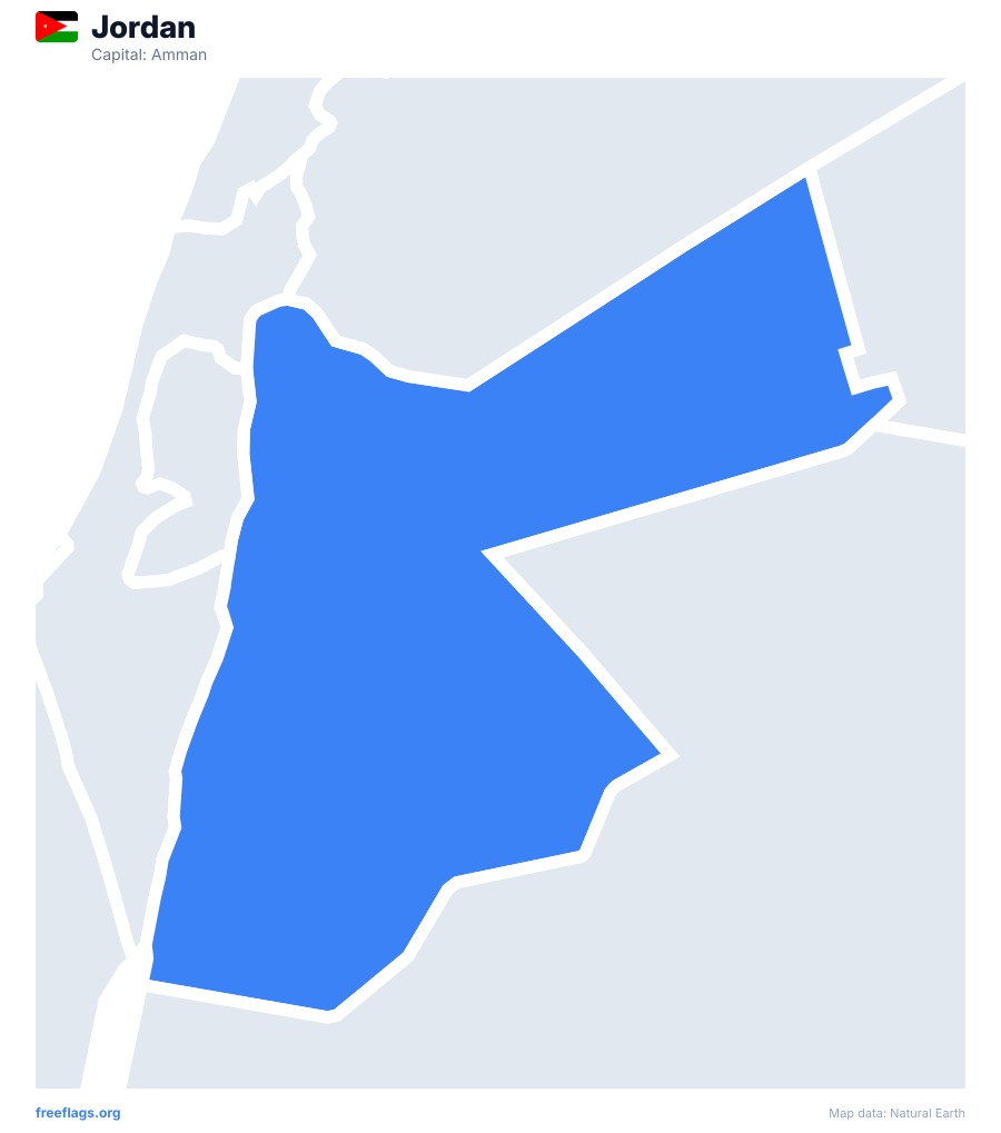 Jordan map poster
