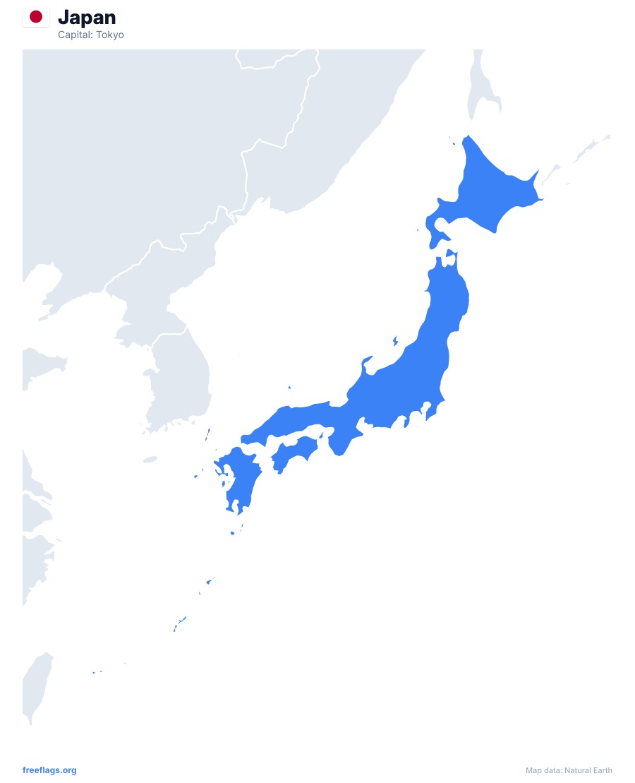 Japan map poster