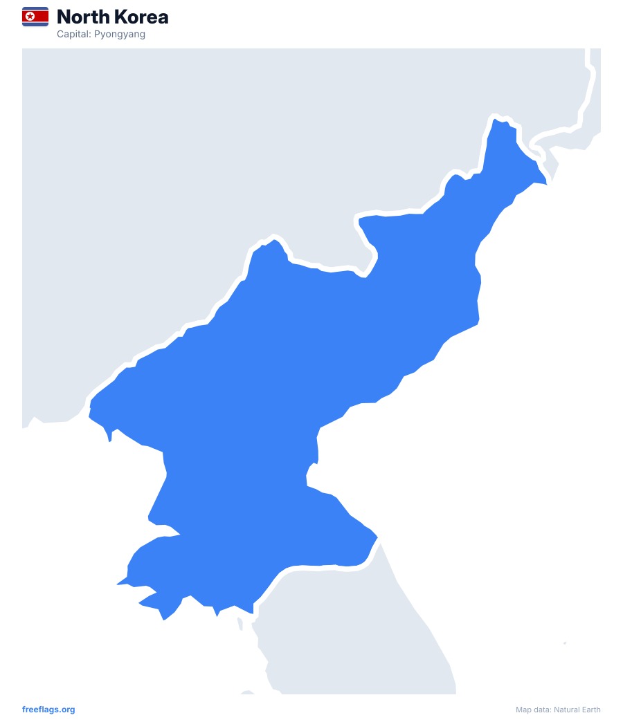 North Korea map poster