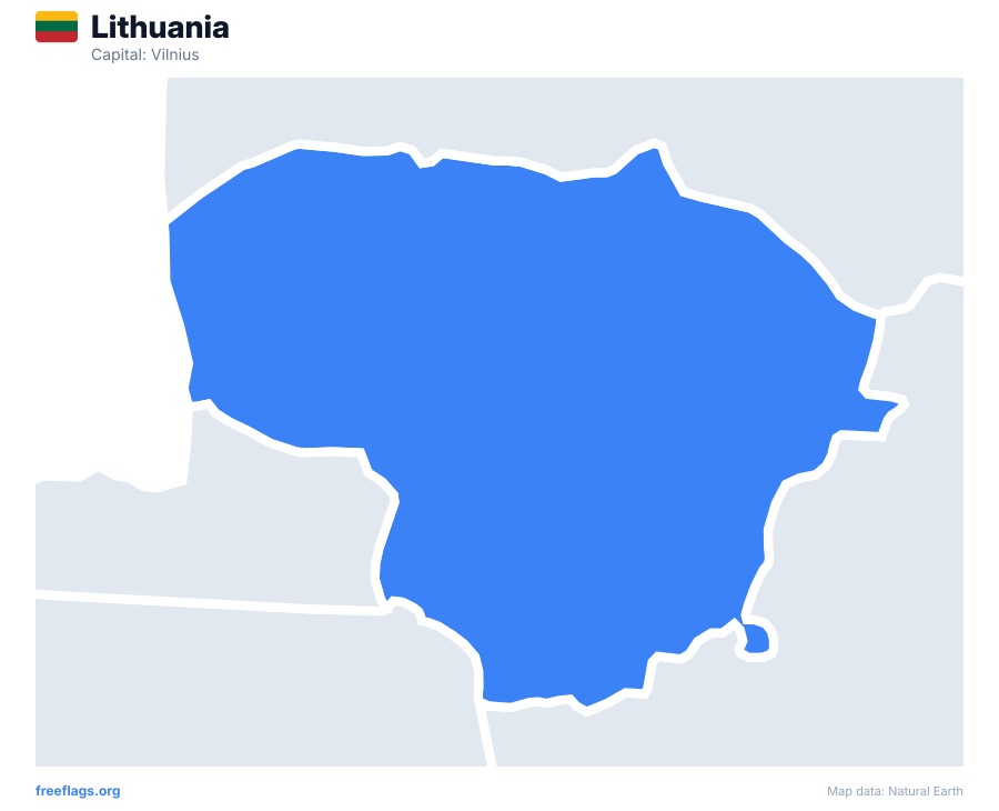 Lithuania map poster