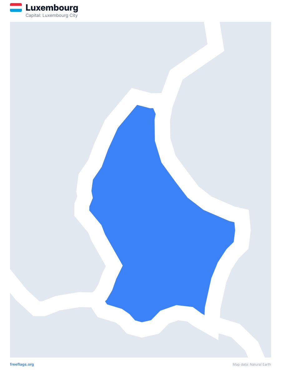 Luxembourg map poster