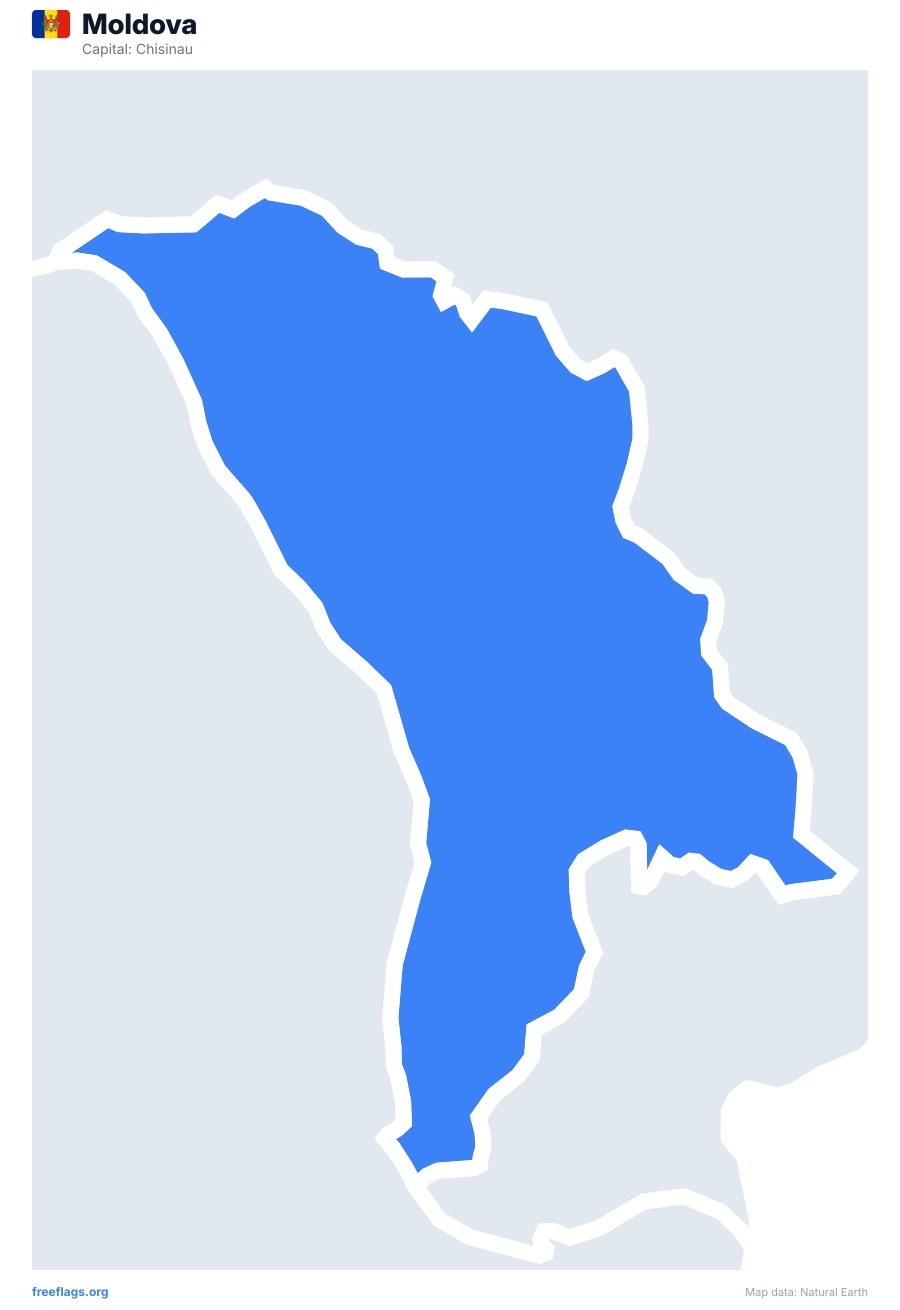 Moldova map poster
