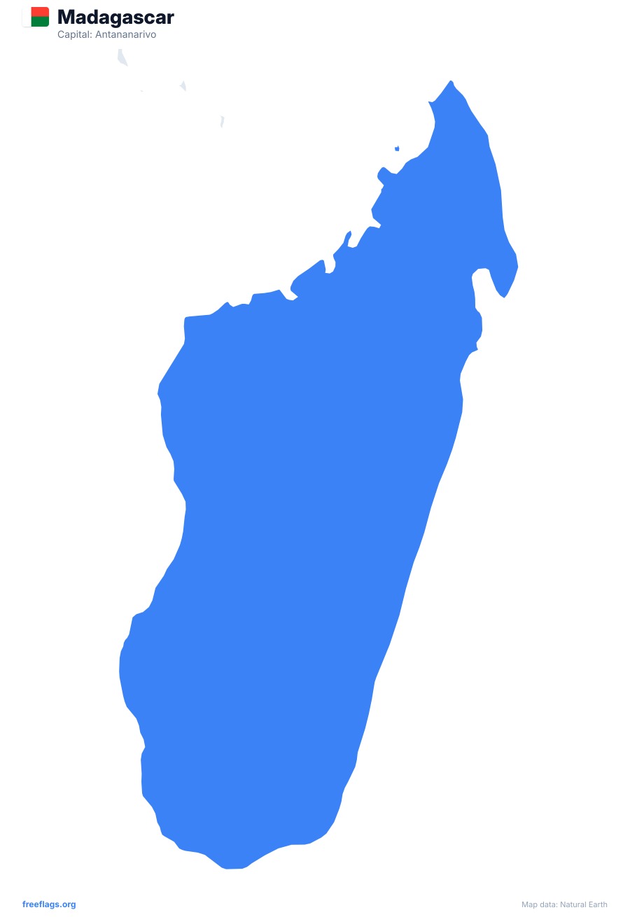 Madagascar map poster