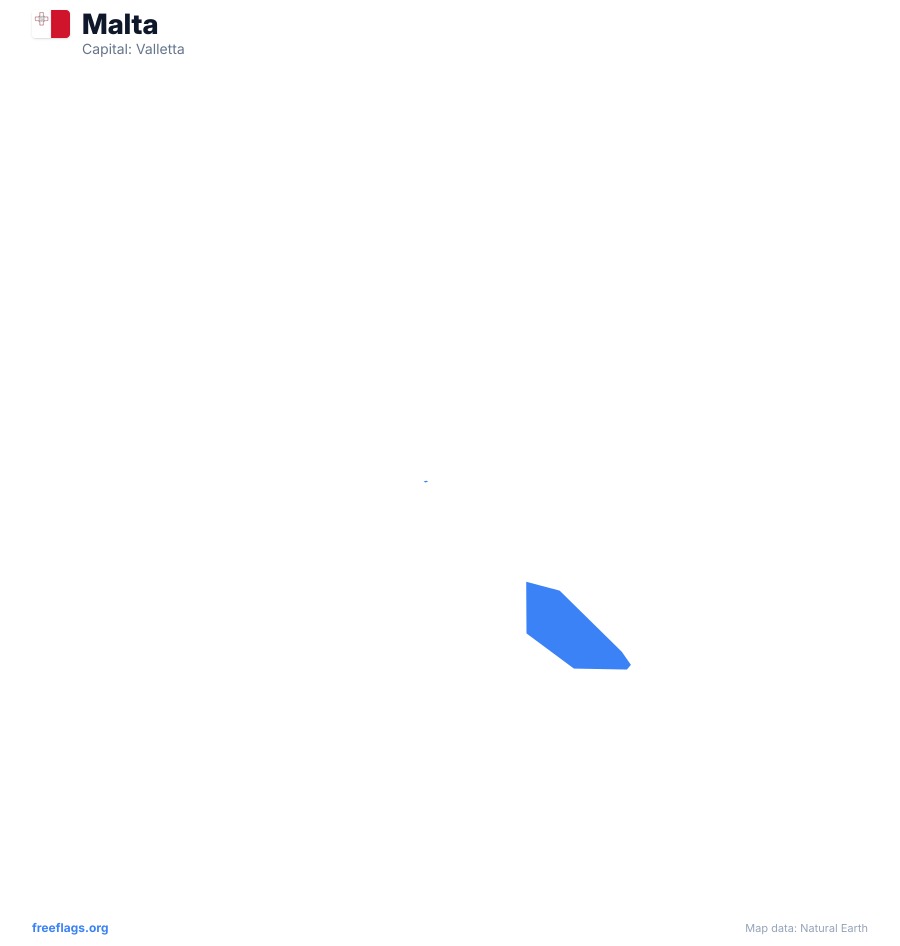 Malta map poster