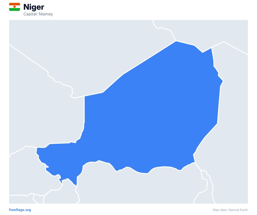 Niger map poster