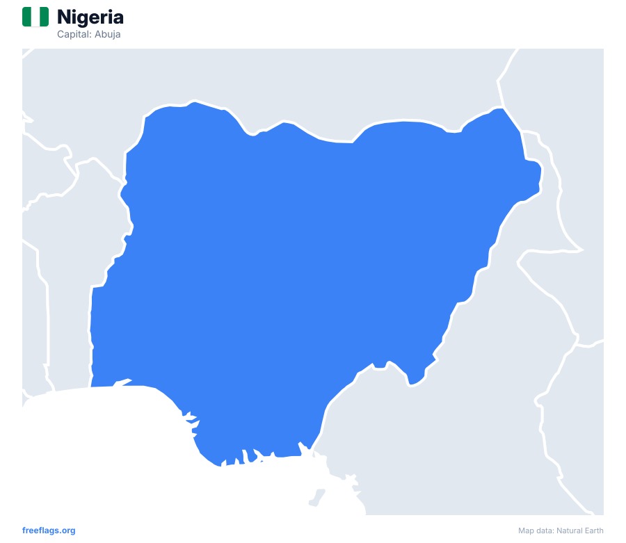 Nigeria map poster