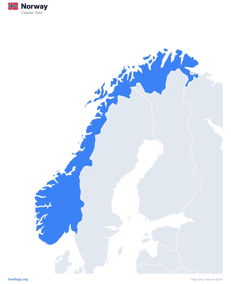Norway map poster