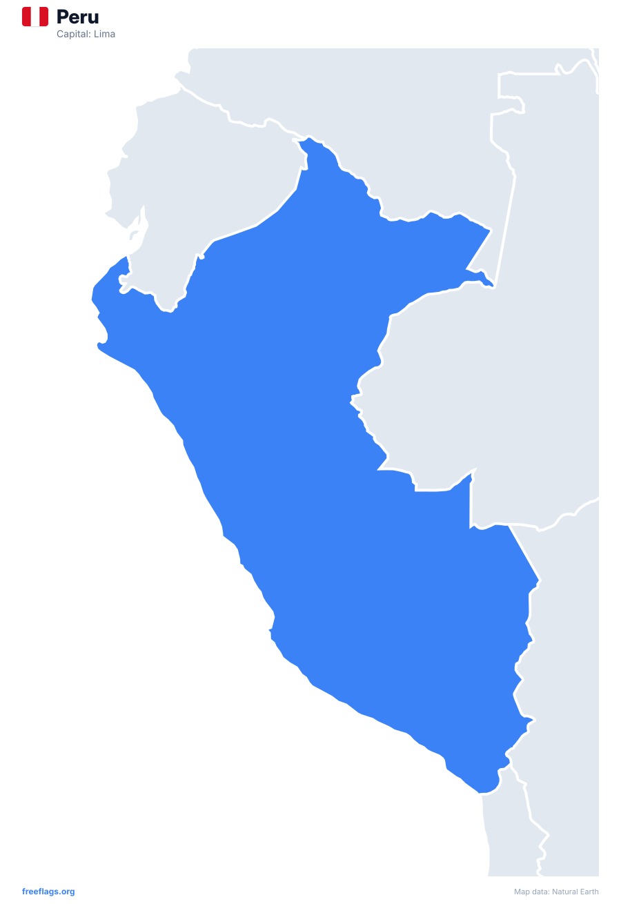Peru map poster