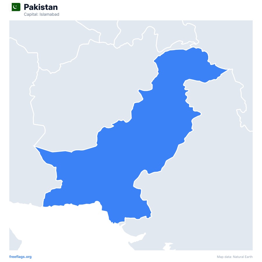 Pakistan map poster
