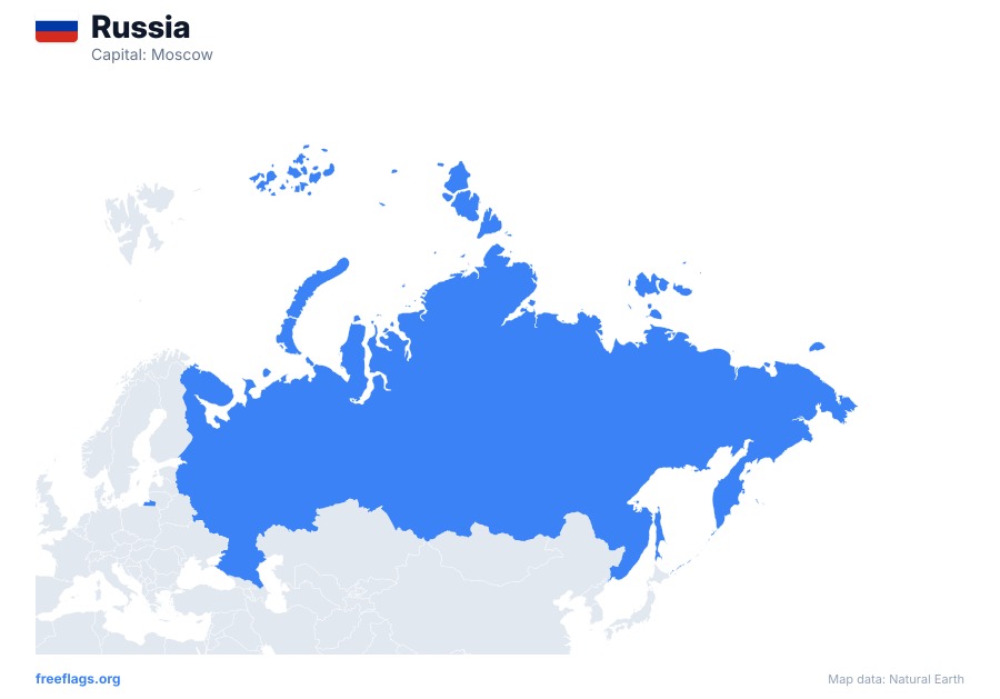Russia map poster