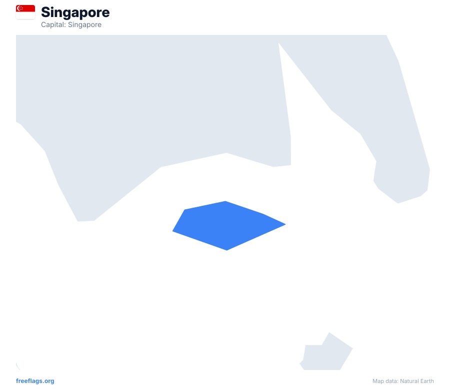 Singapore map poster