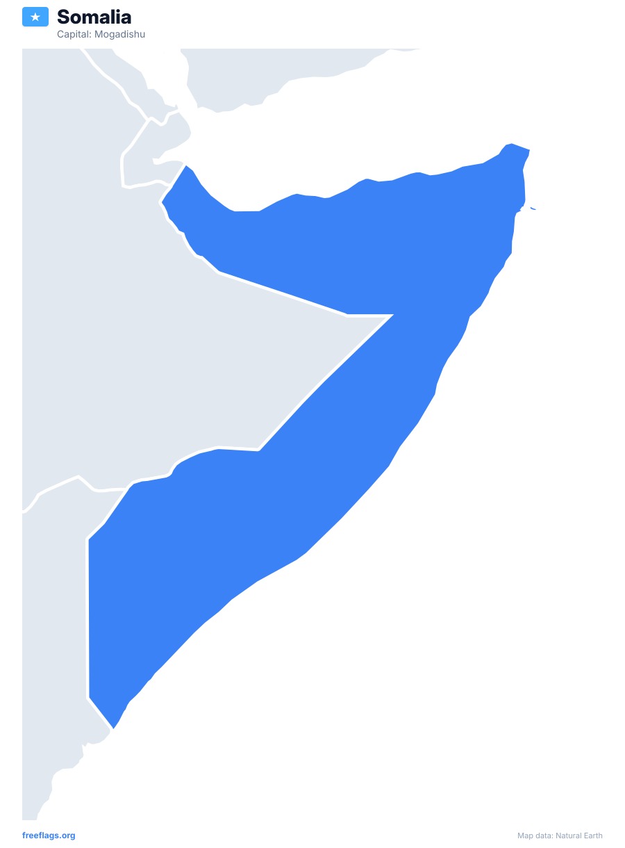 Somalia map poster