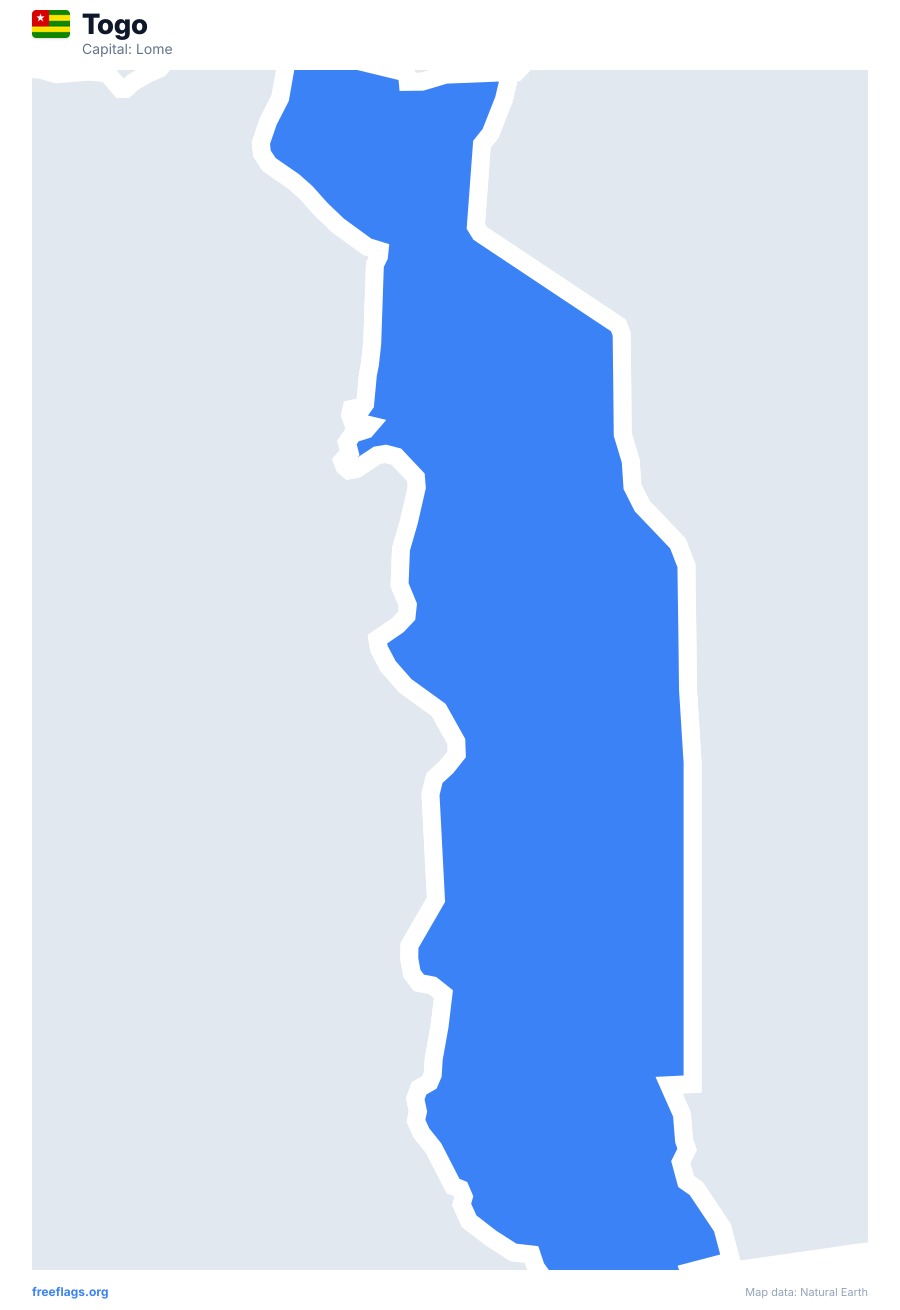 Togo map poster