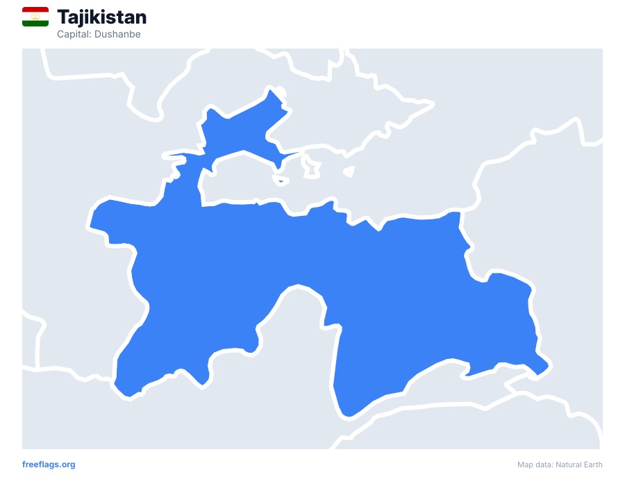 Tajikistan map poster