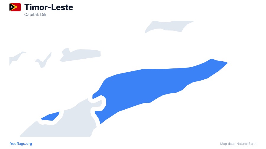 Timor-Leste map poster