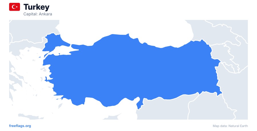 Turkey map poster