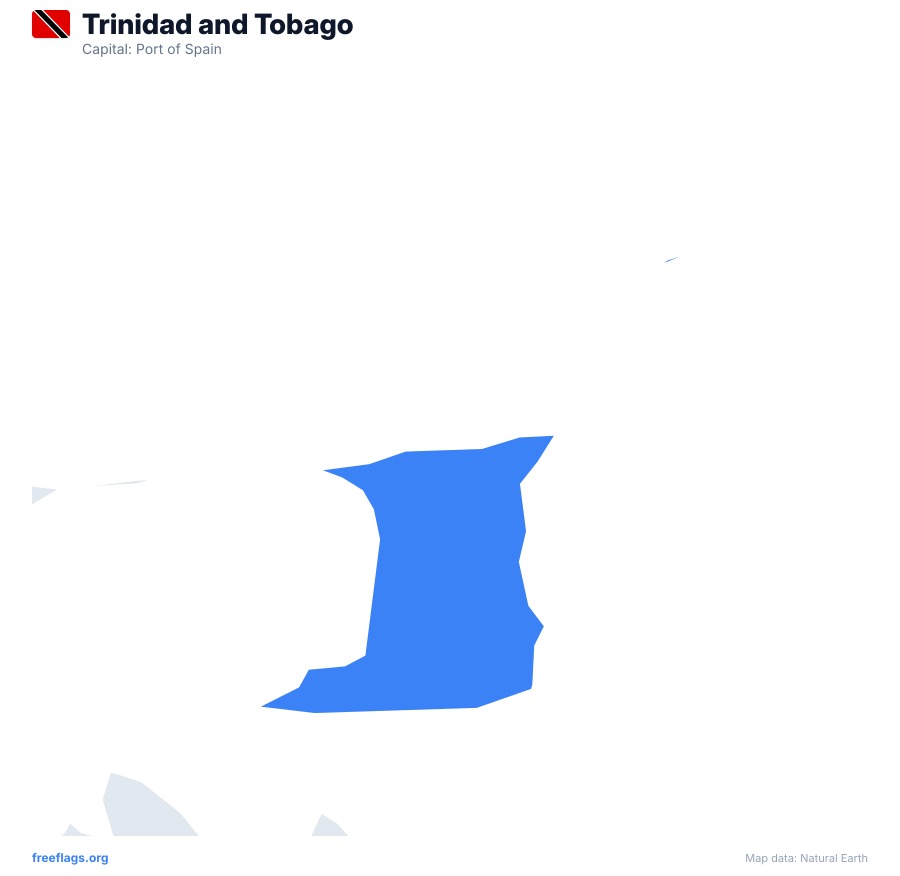 Trinidad and Tobago map poster