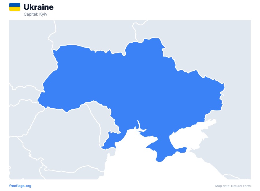 Ukraine map poster