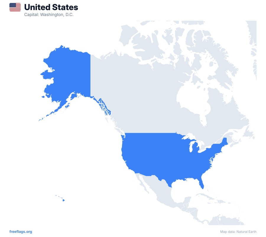 United States map poster