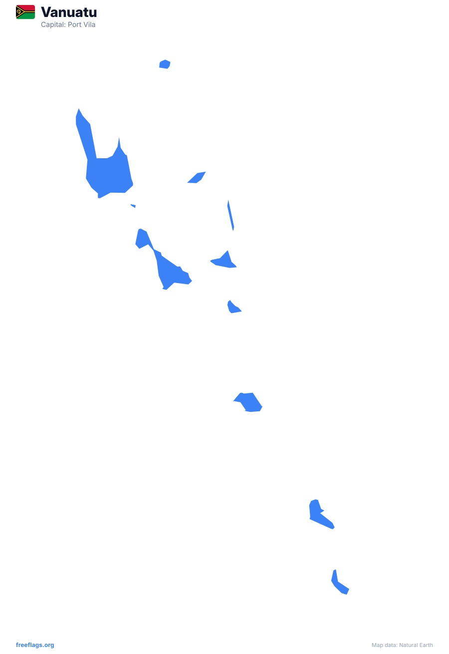 Vanuatu map poster