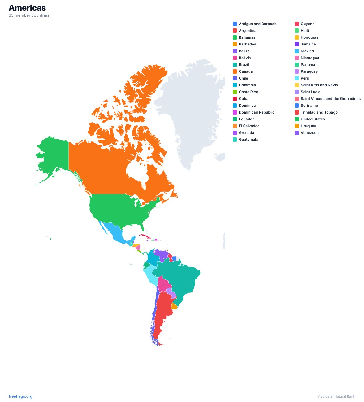 Americas Regional Map