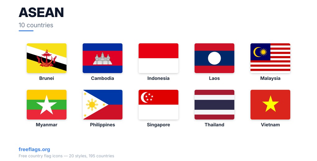 ASEAN Member Flags