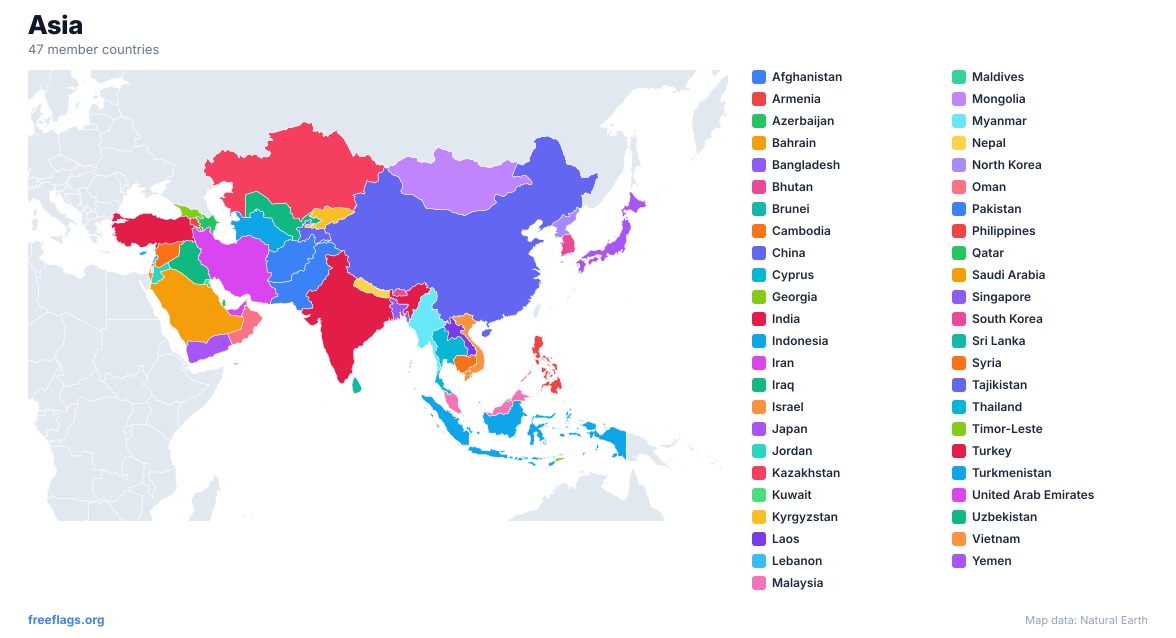 Asia Regional Map