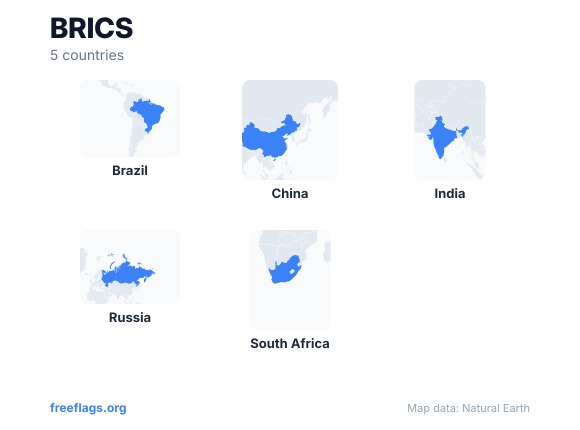 BRICS Country Shapes