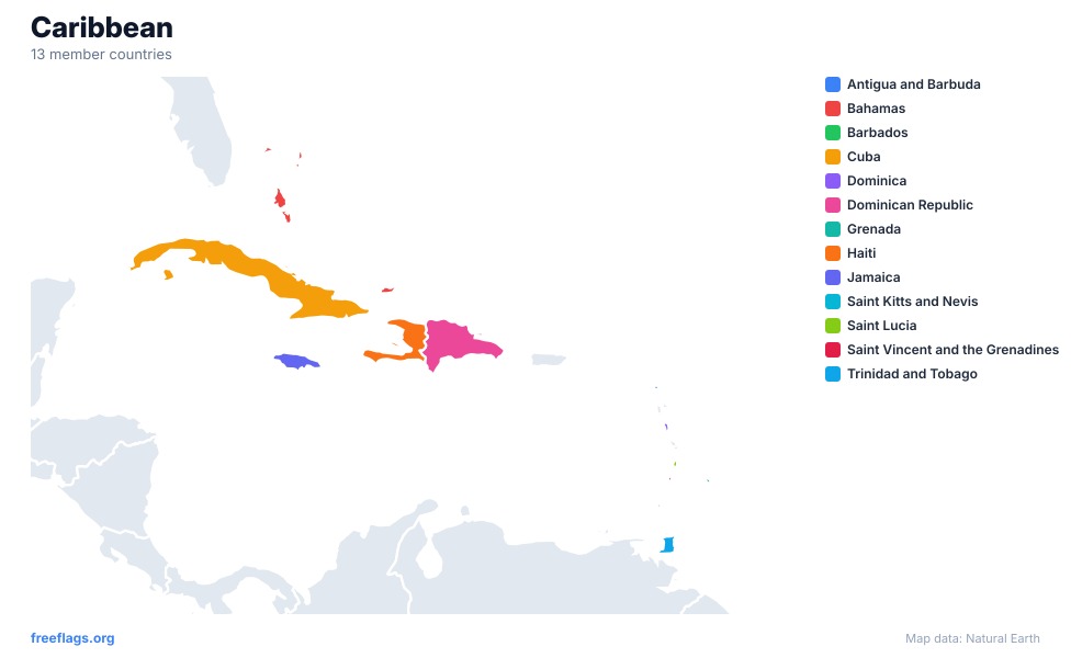 Caribbean Regional Map