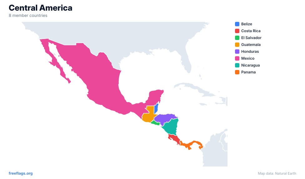 Central America Regional Map