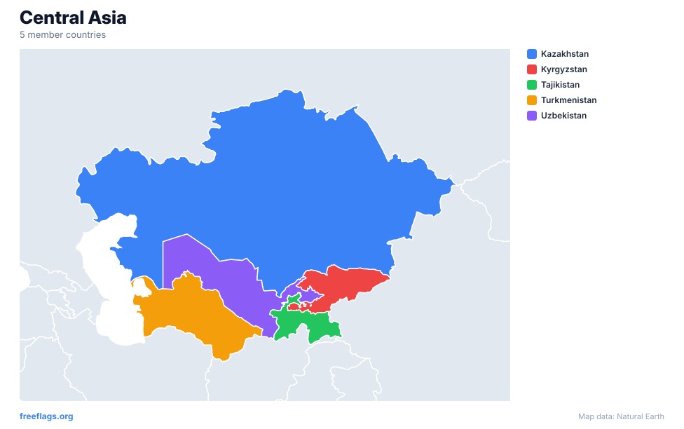 Central Asia Regional Map