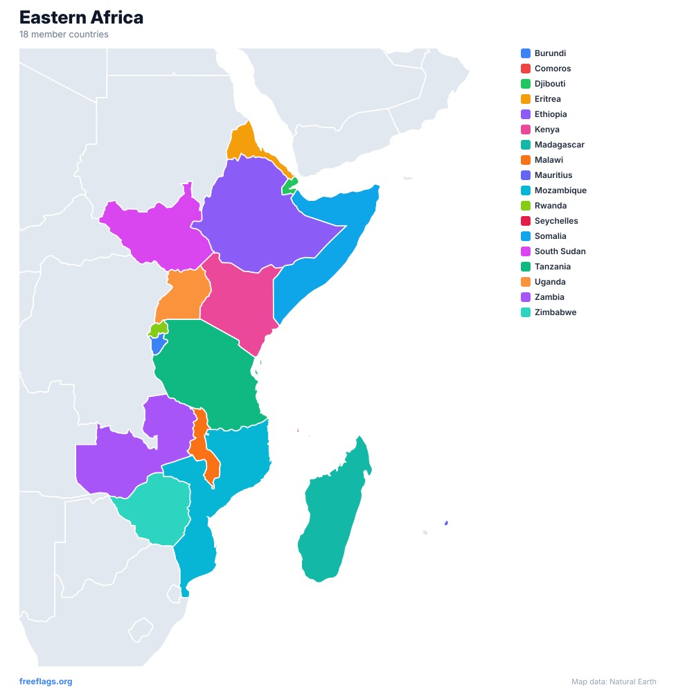 Eastern Africa Regional Map