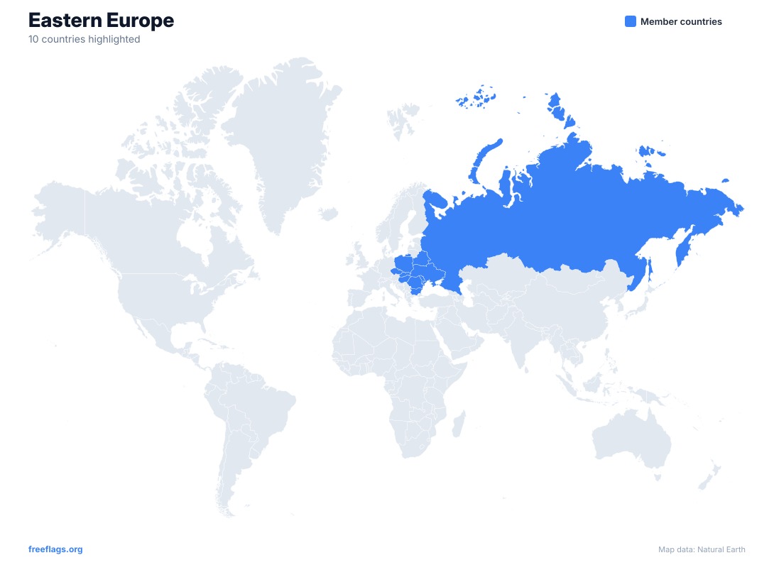Eastern Europe World Map