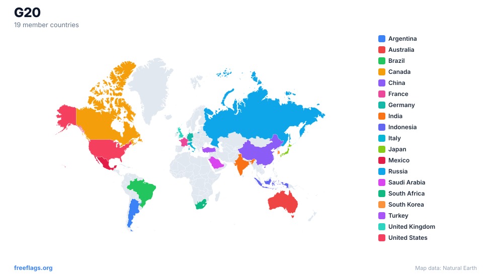 G20 Regional Map