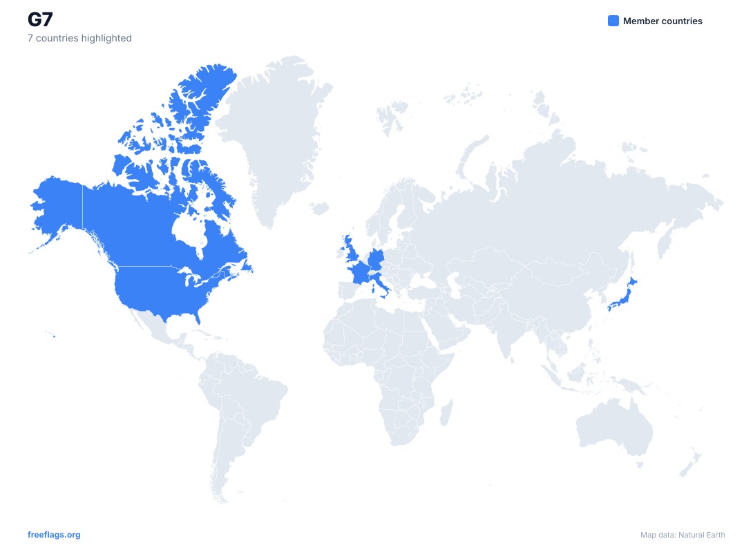 G7 World Map
