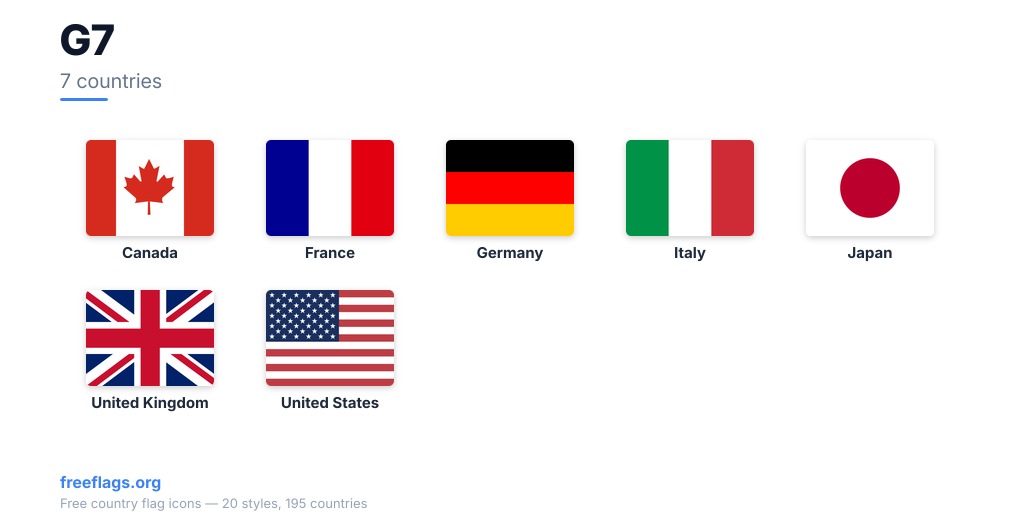 G7 Member Flags