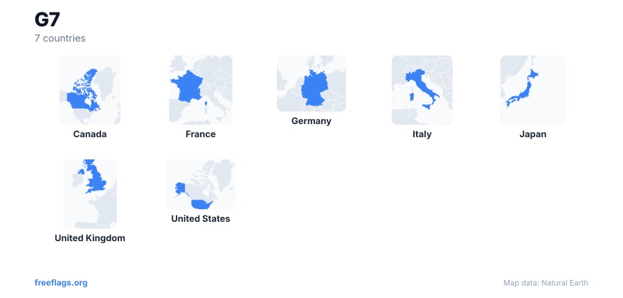G7 Country Shapes