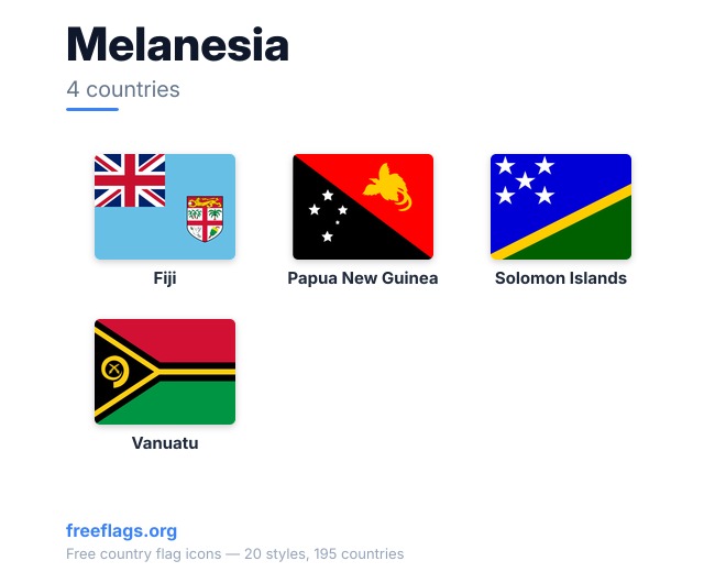 Melanesia Member Flags