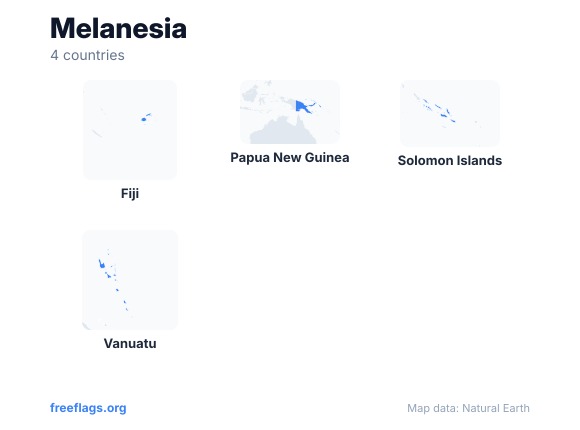 Melanesia Country Shapes