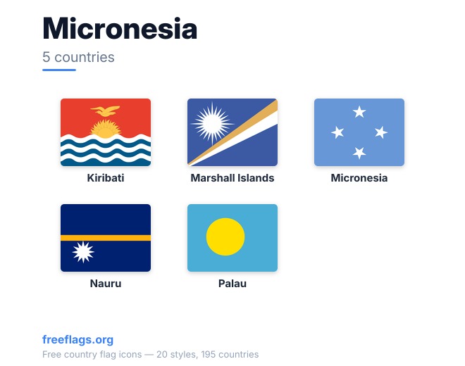 Micronesia Member Flags