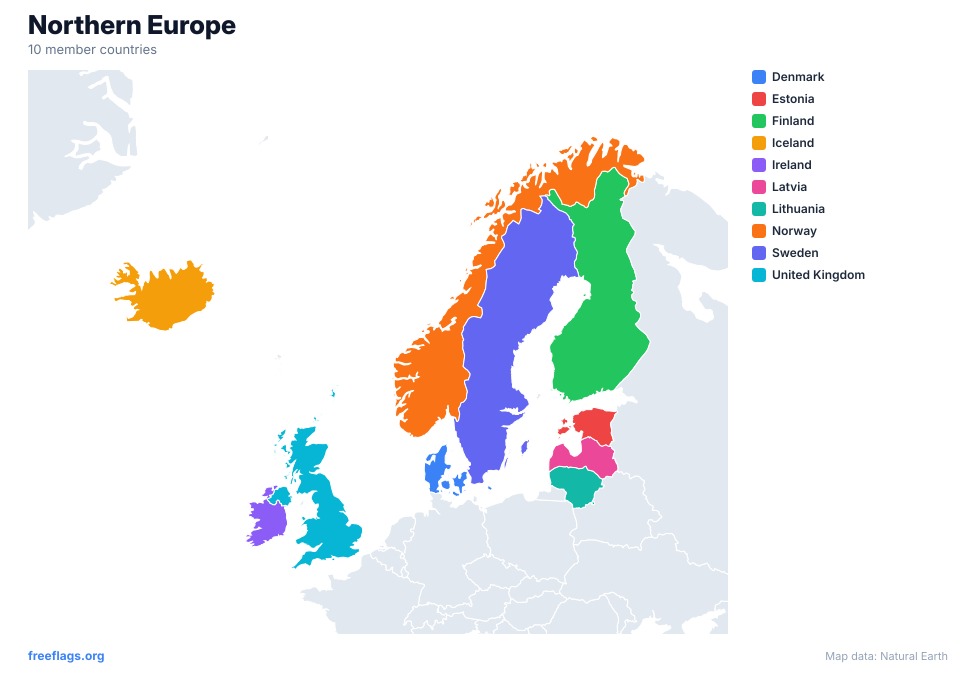 Northern Europe Regional Map