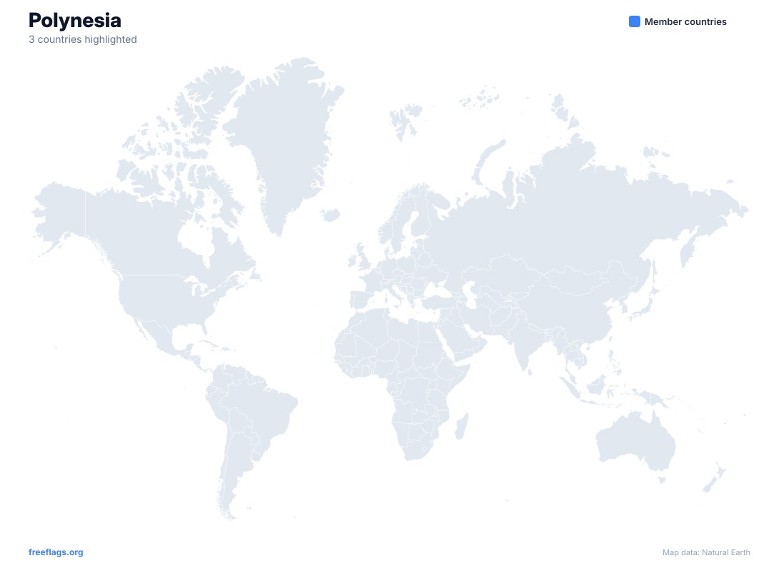Polynesia World Map