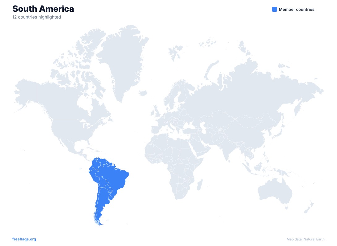 South America World Map