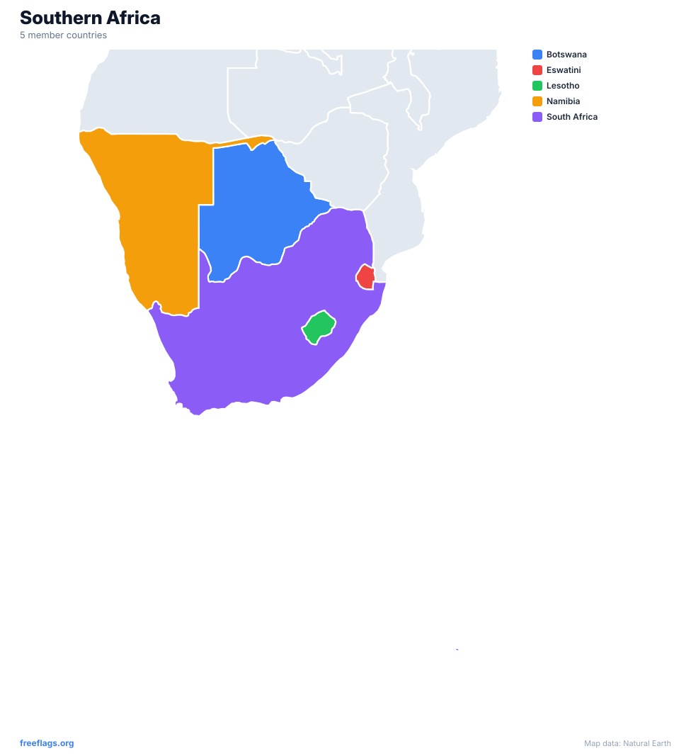 Southern Africa Regional Map