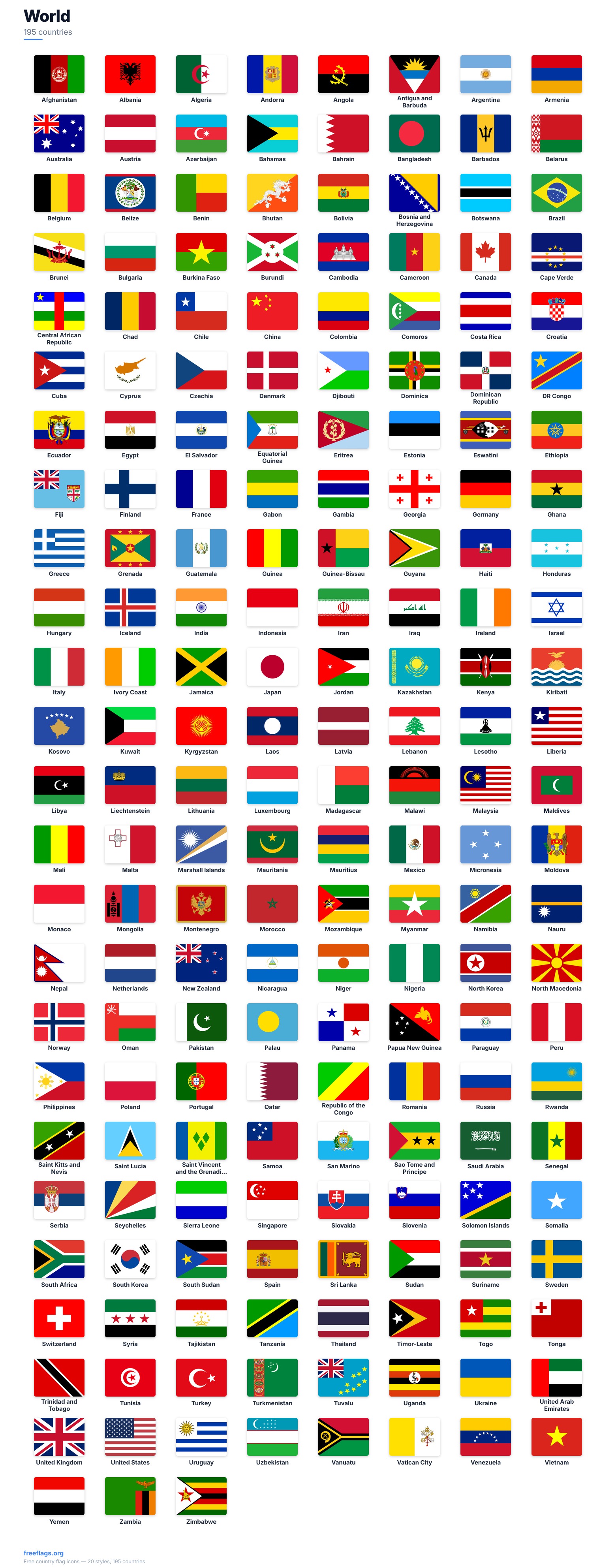 World Member Flags
