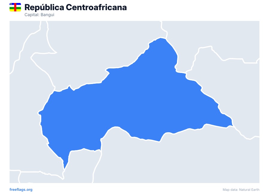 República Centroafricana map poster