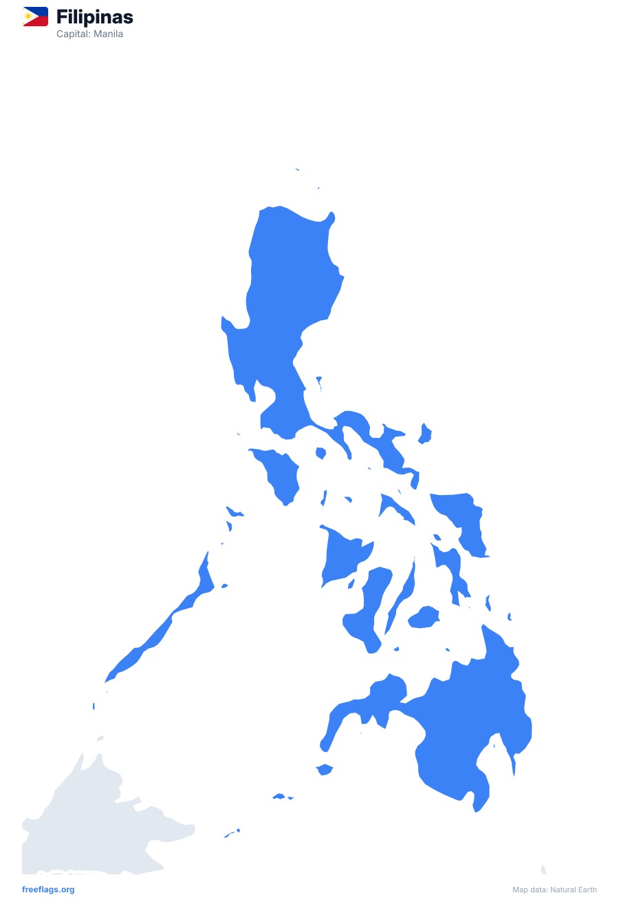 Filipinas map poster