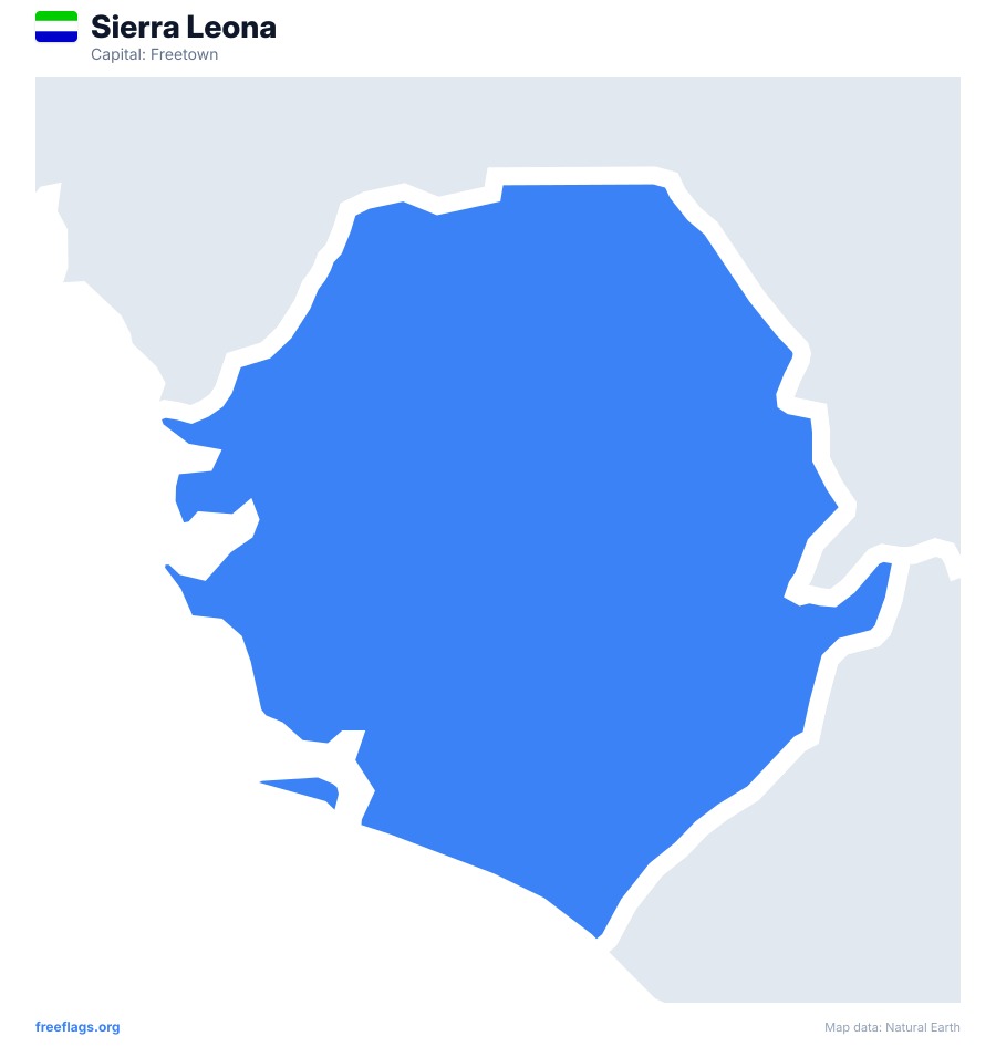 Sierra Leona map poster