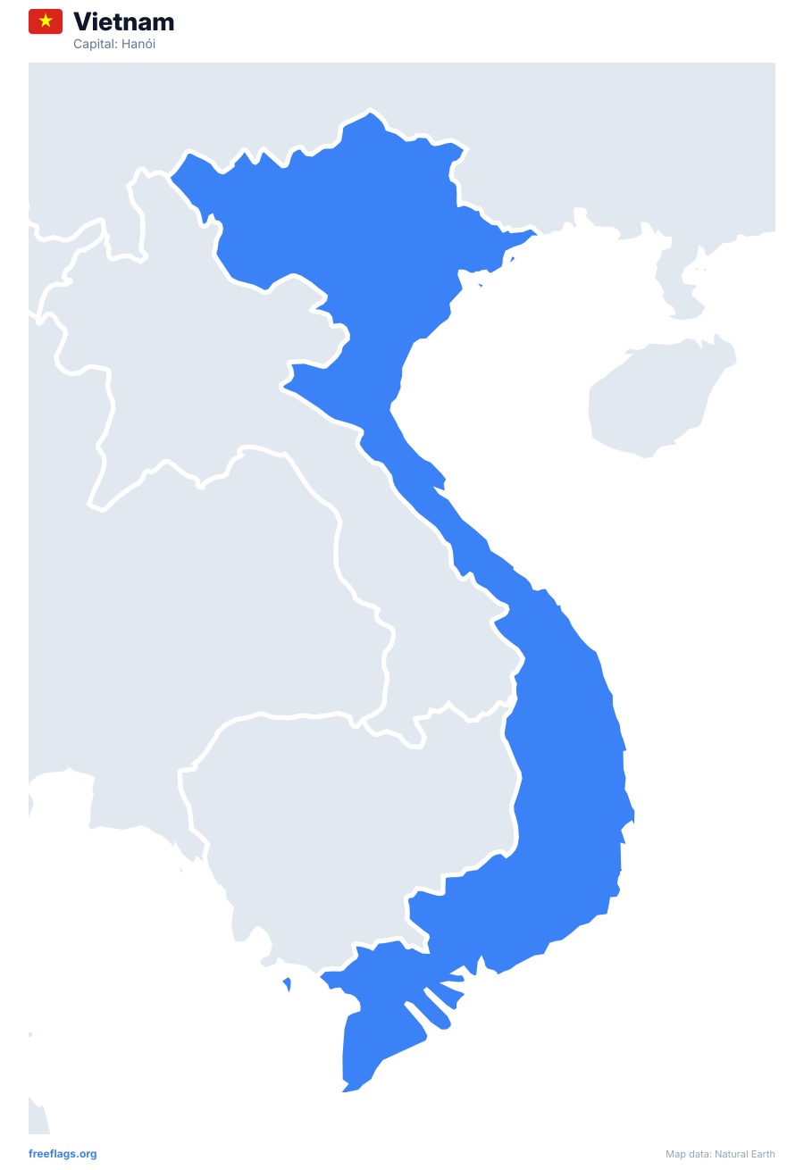 Vietnam map poster