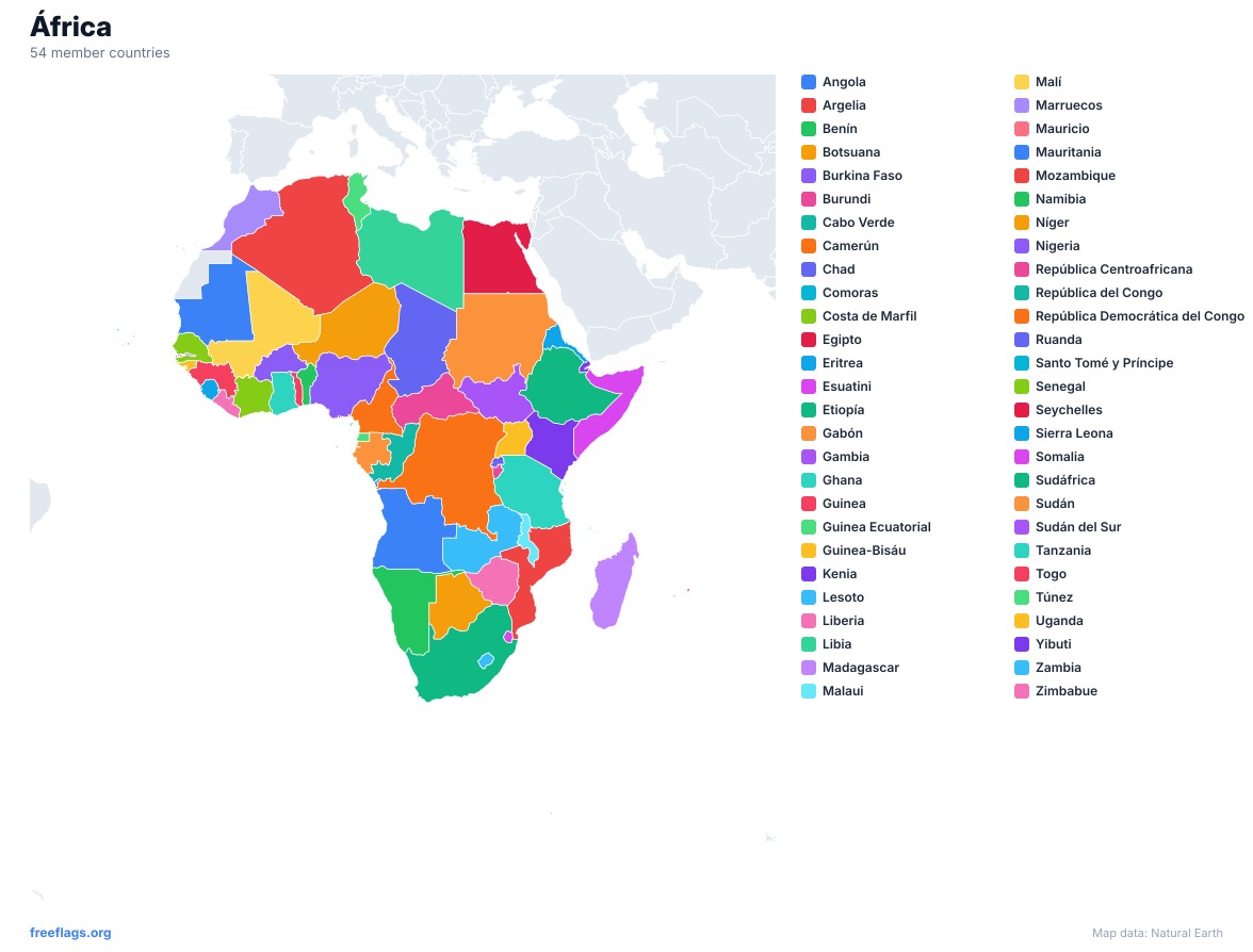 África Mapa Regional